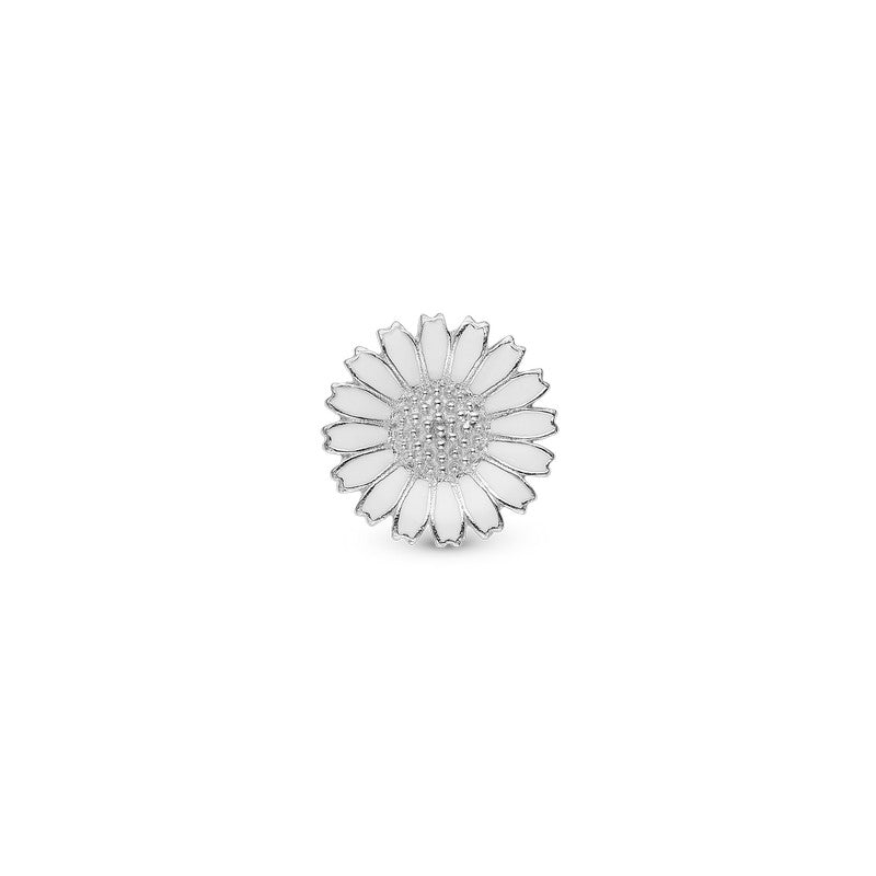 Marguerite charm i sølv med hvid emalje fra Christina Jewelry & Watches